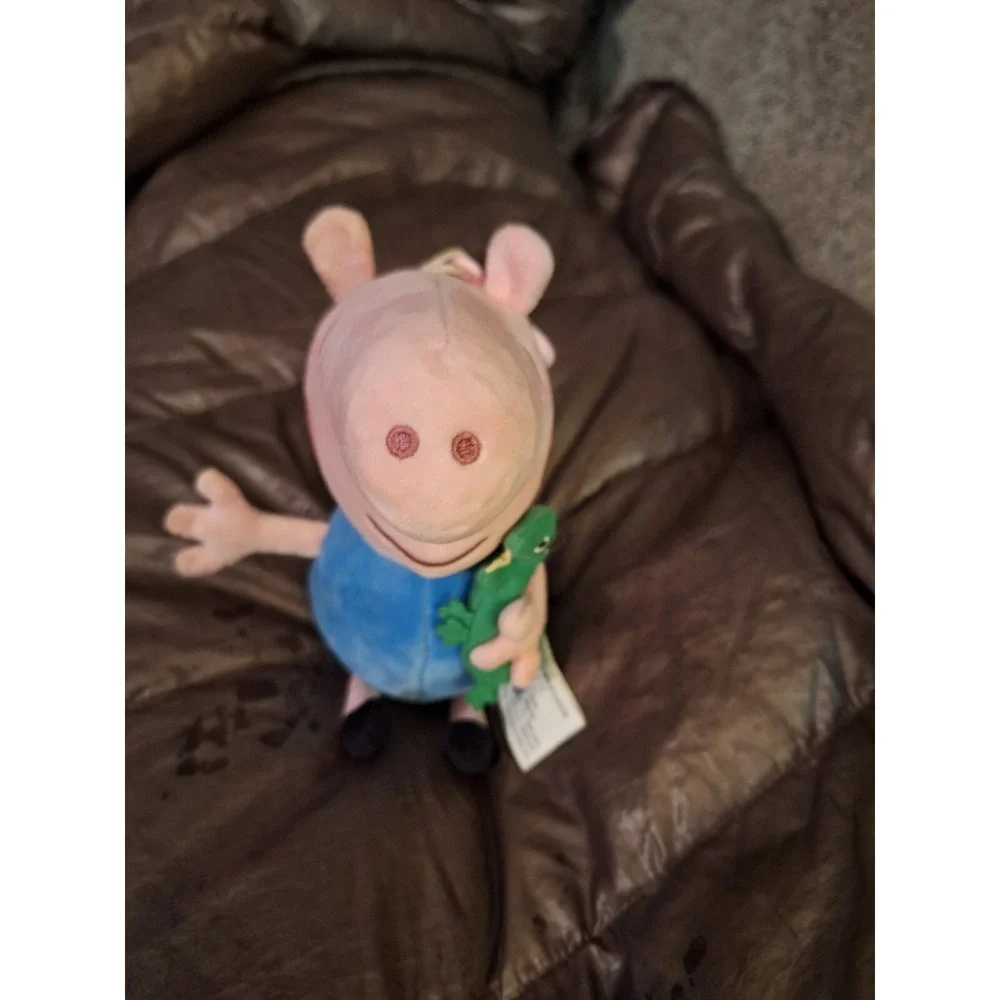 Peppas Brother George Pig w/Dinosaur-Ty Stuffed Animal/Plush 7 